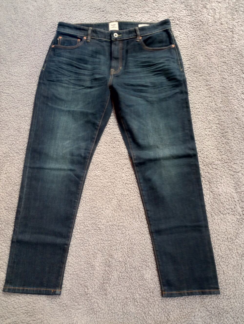 NWoT Flint and Tinder Jeans Men's Size 33x30 Dark Wash Slim Fit (0973)